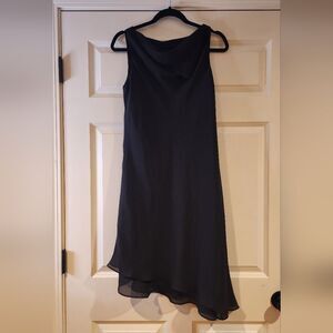 Virgo black layered sleeveless midi dress size 10